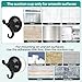 5 Pack Suction Cup Hooks, Black Suction Cup Wreath Hanger with Adhesive Suction Tab, Wreath Holder for Spring Garland, No Tools, No Damage, Removable Towel Hooks for Bathroom Window Glass Door Wall