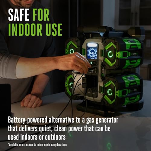 Image of EGO POWER+ Portable Power Station, 1400W, Battery Powered, Inverter Generator for Home and Outdoor, Includes (2) 56V 6.0Ah Batteries and Charger - PST1405-2