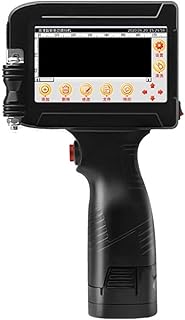 Portable Handheld Inkjet Printer Smart Handheld Inkjet Printer Small Automatic Label Packaging QR Code Barcode Identification Portable Printer Intelligent Upgraded for Code Date Label (Color : Black