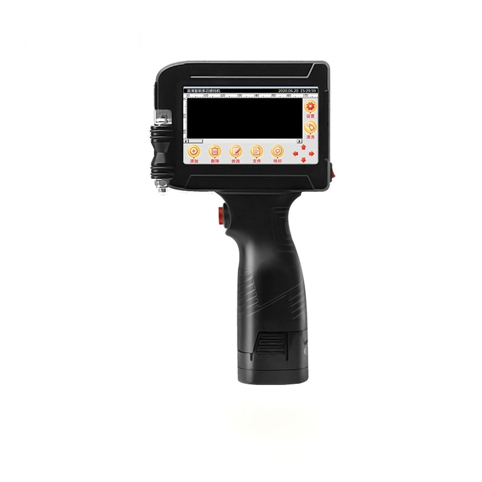 MYUYEE Portable Inkjet Coder, Smart Handheld Inkjet Printer Small Automatic Label Packaging Qr Code Barcode Identification Portable Printer (Black Ink Cartridge 1)