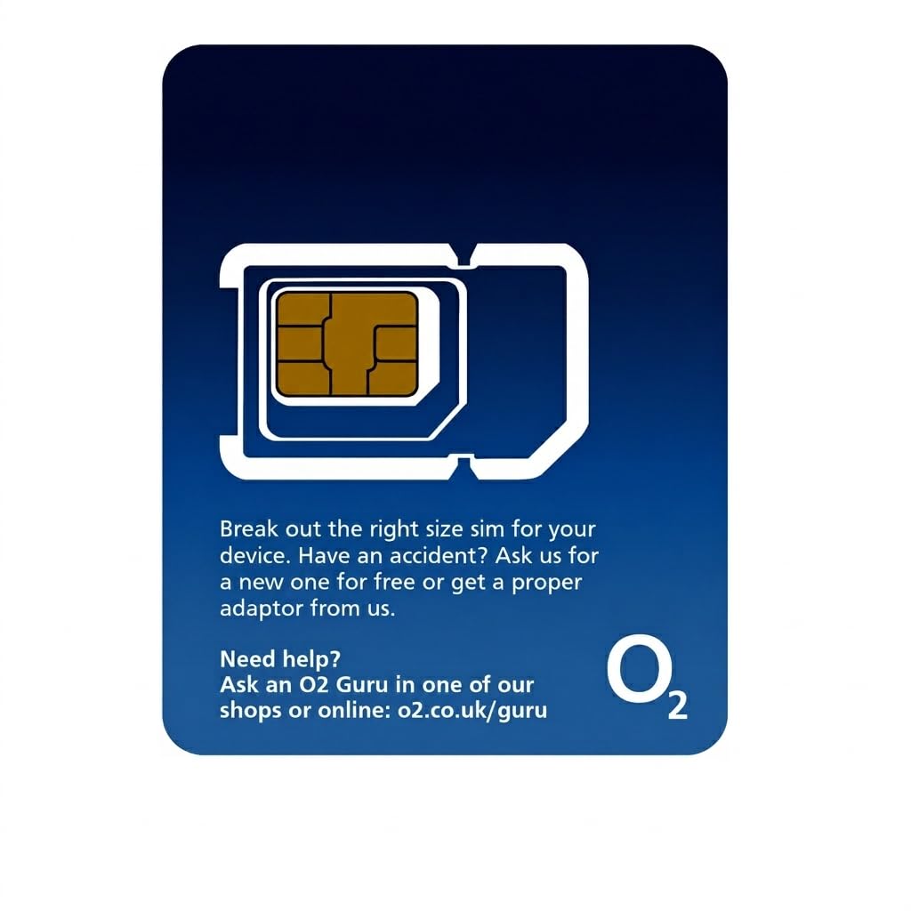 OneCall O2 Carte SIM prépayée 30 jours illimités 4G/5G 25 Go EU Roaming