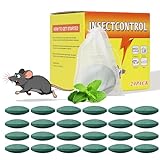 Mouse Rodent Repellent, 24 Pack Peppermint Oil Mouse Traps for Rat Mice, Nature Mouse Deterrent for Indoor Outdoor Use, for Garden & Home, Family & Pet Friendy