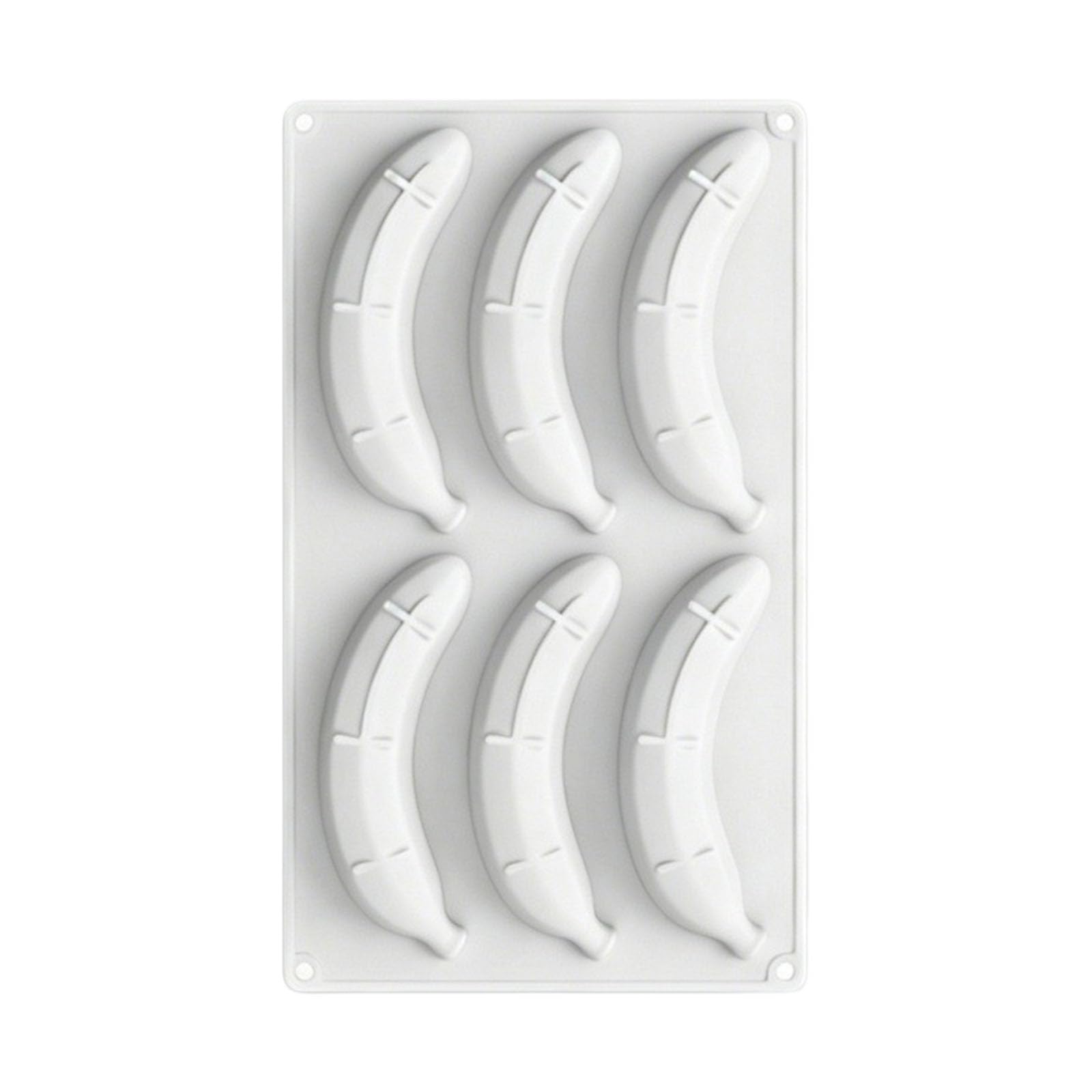 Banana Mousse Dessert Pan, 6-Cavity Silicone Mold for Banana Shaped Cakes, Plated Sweets, Pastries and Kitchen Dessert Prep At Home Silicone Mold Mousse Pastry Tray Cake Cavity Plating Home Baking