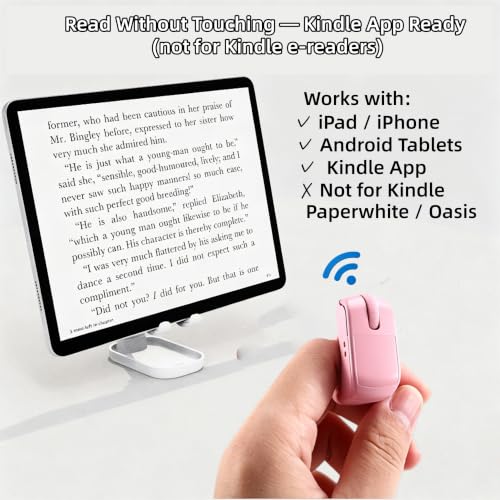 Bluetooth & 2.4GHz Wireless Dual Mode Mini Finger Ring Mouse with Touchpad — Rechargeable Pink Wearable Remote Control for TikTok, Kindle,PPT,Camera,with Charging Case,for PC,Laptop,Tablet,Phone - Image 7