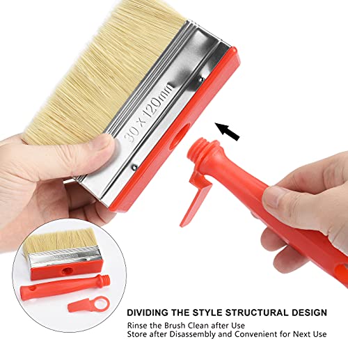 1 stuk kwast, platte borstels, grote kwast muurverf 30 x 120 mm - Afbeelding 6