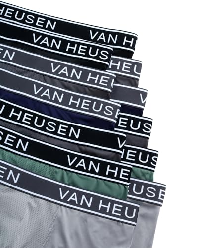 Van Heusen Men's Boxer Briefs - 12 Pack Soft Stretch Moisture Wicking Athletic Performance Underwear Boxers for Men (S-XL)3