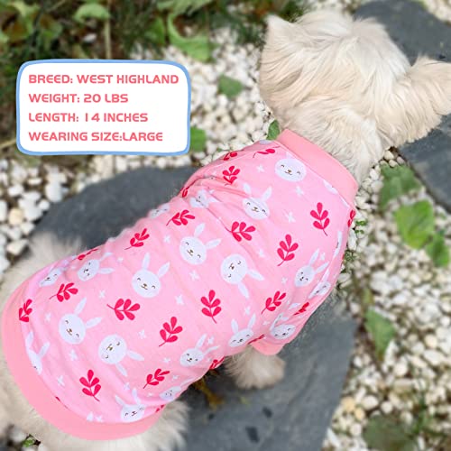 Kyeese Easters Day Dog Shirts 2 Pack Holiday Theme Lightweight Stretchy Dog T-Shirts For Medium Dogs Doggie Shirts #TOP2