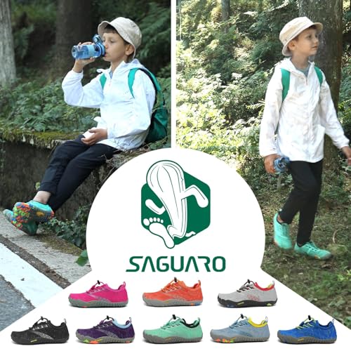Miniatura 2 de SAGUARO Minimalistas Barefoot Zapatillas de Trail Running Niños Zapatillas de Deporte Transpirables para Exterior Interior