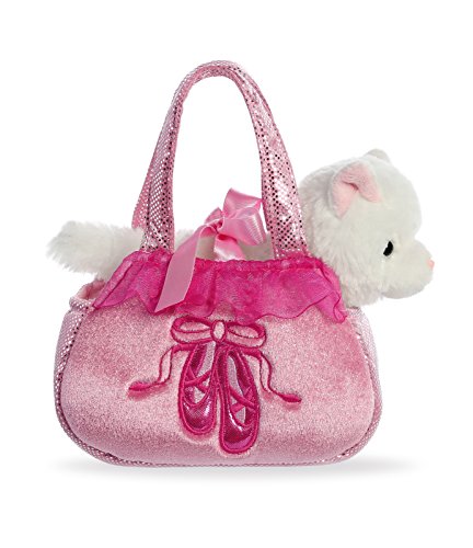 Peluche chat blanc Aurora Fancy Pal Ballet Cat doudou fille rose 8In