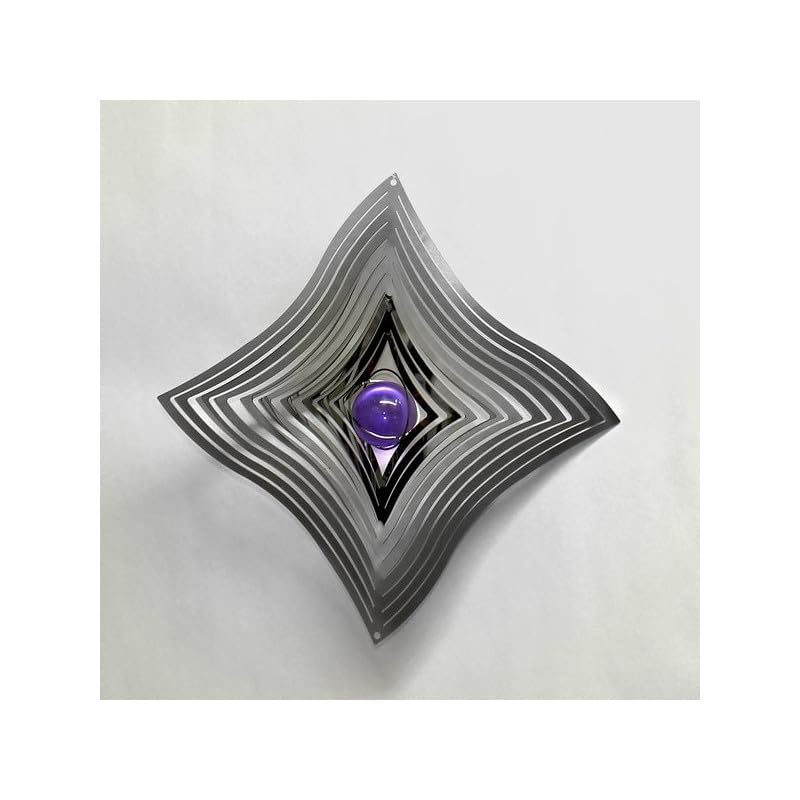 NIYANTA Wind Spinner with Gazing Glass Ball| Multi Color Wind Chime| 3D Kinetic Wind Spinner for Garden| Garden Art Wind Sculpture Spinners| Outdoor Garden Decoration Crafts Ornaments-image-46