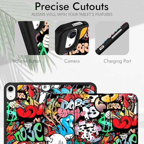 Image of Robustrion Case Cover for iPad Air 11 inch Cover M4 / M3 / M2 / iPad Air 5th Generation Cover /iPad Air 4th Generation with [Pencil Holder] for iPad Air 11 inch M4 M3 M2 /Air 4 5 10.9 inch - Hippy