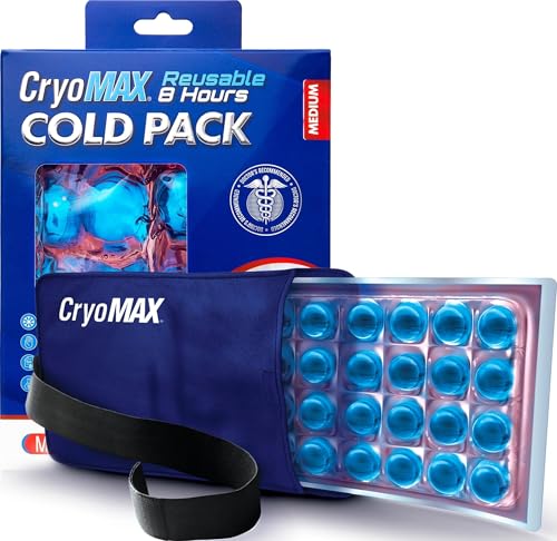 Image of Cryo-Max Cold Pack, 8 Hour Reusable Cold Therapy Ice Pack for Elbows, Knees, Neck + More, Medium, 6 inch x 12 inch (1 Count)