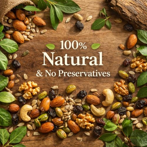Image of Avogro Mixed Dry Fruits Premium Blend 1kg | Almonds, Cashews, Kishmish, Apricots & Seeds Mix | Fresh Crunchy Nut & Fruit Combo Pack for Snacking & Gifting