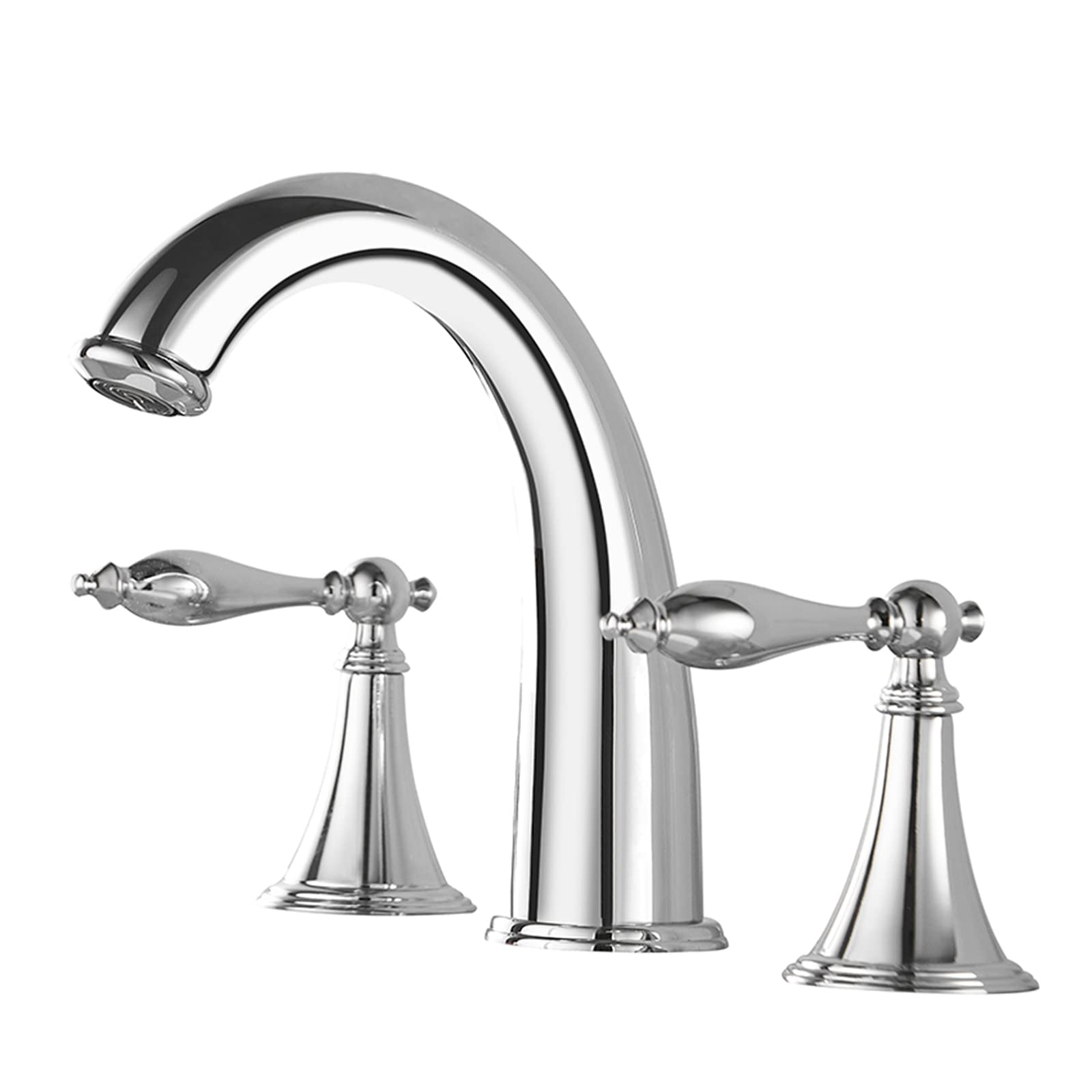 COSZWQDP 3 Hole Basin faucets Bathroom Mixer Faucet Chrome Brass Cold and Hot Water Split faucets-A(A)