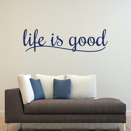 Life is Good Vinyl Wall Quote Decal Handmade Products