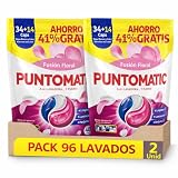 PUNTMATI | Fusion Floral 34+14 Detergente Lavadora en Cápsulas Tricámara | Pack de 2 Unidades | Ropa Blanca y de Color, Acción Quitamanchas, Limpieza Profunda y Frescor Duradero