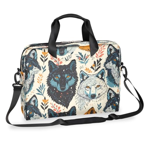Bolso para laptop 15.6-16 pulgadas con diseño de lobo miniatura 1