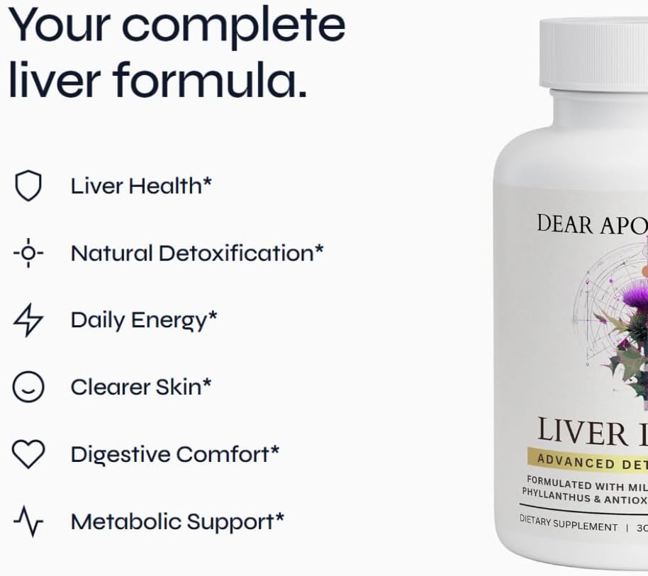 Liver Detox & Support Supplement with Milk Thistle 200mg Dandelion Root Artichoke - 22 Ingredient Liver Health Formula with Zinc Choline Turmeric Berberine - 60 Vegan Capsules