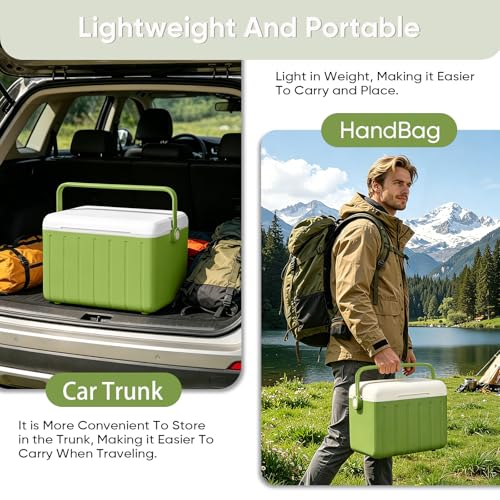 Image of 6Qt 13Qt 19Qt Northroad Camping Coolers,Stylish Macaron Color Durable Hard Cooler,Portable Insulated Ice Chest with 24 /48 Hour Ice Retention,Multi- Size for Camping,Picnic,Beach,Travel