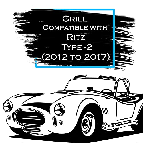 Image of CAR SAAZ Bentley Type Front Chrome Grill Compatible with Ritz Type -2(2012-2017)