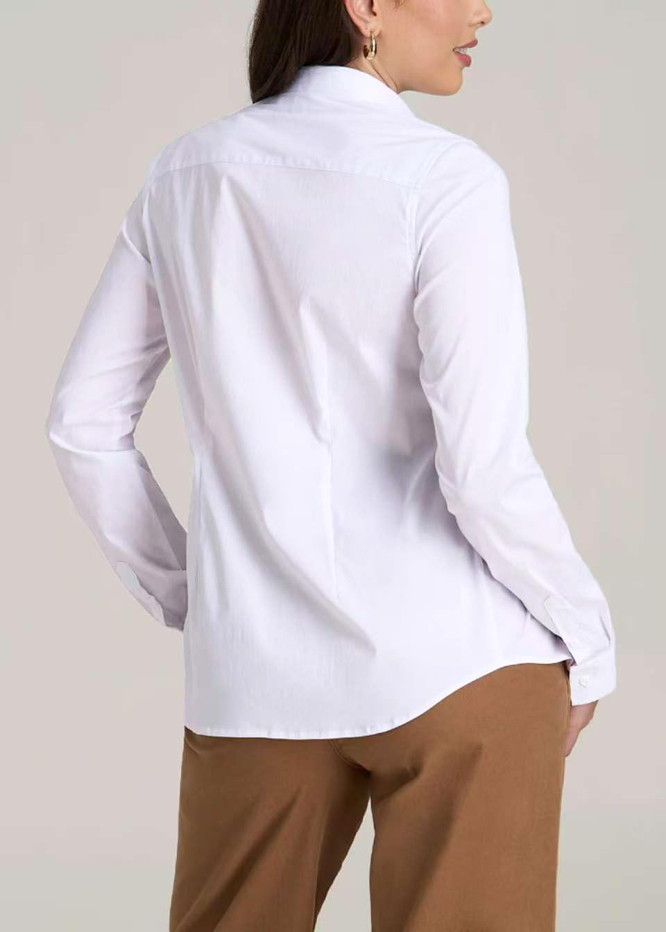 Button Down Shirts for Women Dress Shirts Long Sleeve Stretch Wrinkle Free Work Solid Casual Office Blouses Top - Image 3
