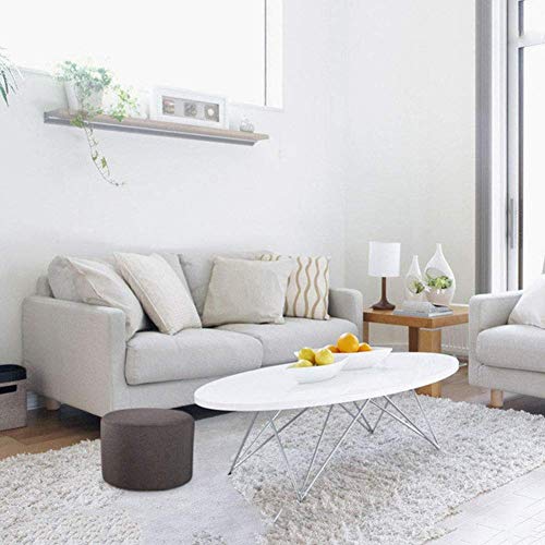 Tabouret ottoman en lin gris de qualité supérieure pour une assise durable