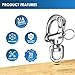 Necmetu Snap Shackle 316 Stainless Steel Swivel Shackle Sailing Halyard, Quick Release Snap Hook Boat Shackles Sailboat Hardware for Sailing Rigging Shackles (3-1/2 Inch - 2Pcs)