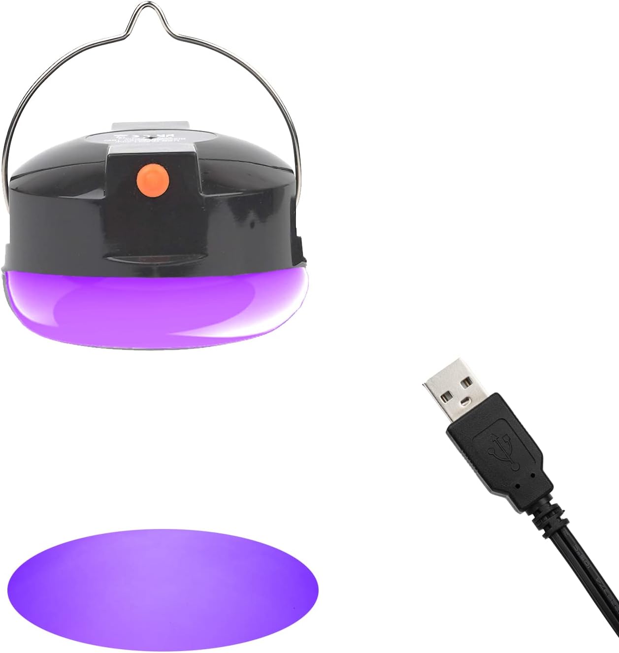 UV LED Black Light , 10W USB Portable Black Light with Hook for Halloween Glow, Party Poster , Fishing, UV Gel Nail and Resin Curing, Neon Body Paint, Stage Lighting, Bedroom, Fun Atmosphere