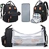 Diaper Bag Backpack Baby Bag for Girls Boys Mommy Bag with USB Charging Port for Mom Dad