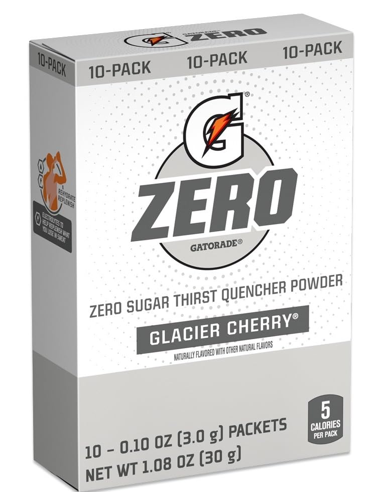 Miniatura 2 de Gatorade Zero Thirst Quencher - Paquetes de polvo para calmar la sed, paquetes individuales de 0.10 onzas (40 unidades) (cereza glaciar)