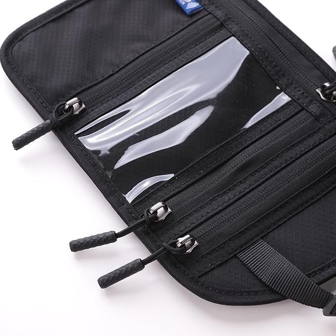 Image of Street27 Premium Neck Passport Holder for Men and Women - Stylish Secure with RFID-Blocking Wallet with Adjustable Strap Waterproof & Durable Material deal for Safe