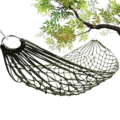 Mesh Rope Hammocks for Outside - Sleeping Hammock Nylon Camping Hammock Large Weight Limit Swing Mesh Hammock Large Hammocks for Outside Nylon Hammocks 8ft Hammock 8 Foot Hammock Sleeping Hammock Tree
