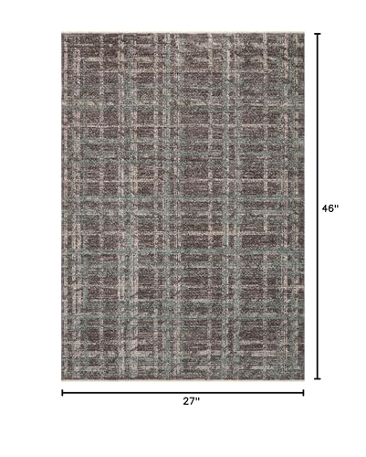 Image of Loloi Angela Rose Ember Espresso /Multi 2'-3 inch x 3'-10 inch Accent Rug | EMB-08 Approx. 2x4 Brown Entryway Kitchen, Modern, Timeless, Neutral, Accent Rug