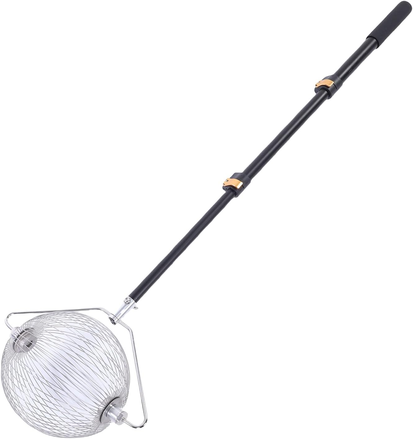 Nut Gatherer, S Size Nut Collector with Telescopic Aluminium Alloy Pole, Ergonomic Grip, Yard Picker for Walnuts, Sweet Gum Balls, Tennis Balls, Pecans, Buckeyes Hickory Nut