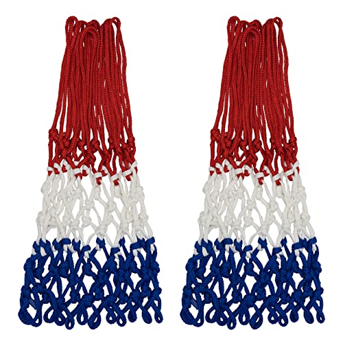 Sanung Allwetter Basketballnetz Dreifarbig 2er-Pack