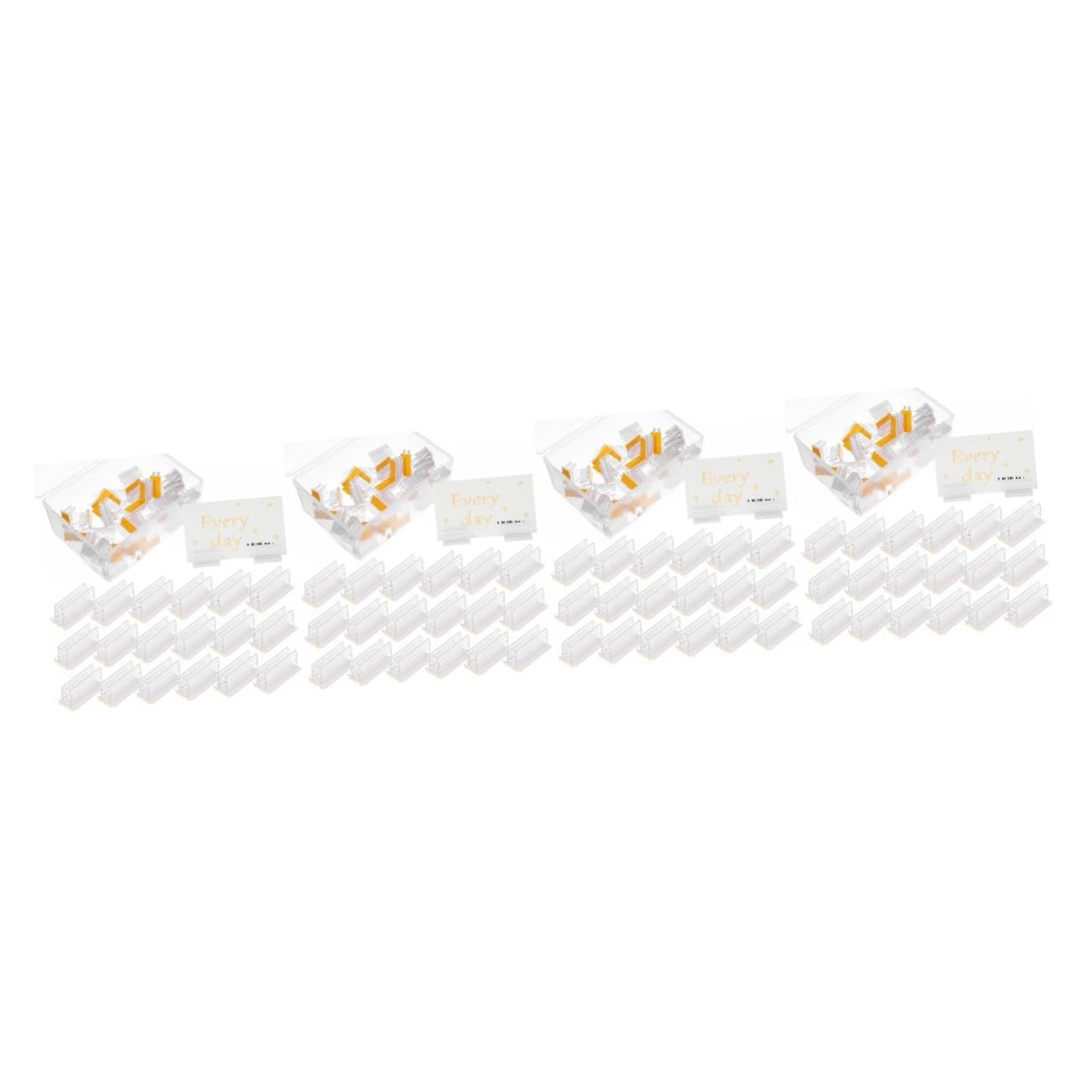 Tofficu 4 Set Clip Di Tag Pubblicitari Prodotto Giradischi Supporto Porta Carte Da Gioco Merce Stand Porta Carte Concessione Visualizzazione Adesivi Porta Roccia Asse Acrilico 50 Pezzi * 4