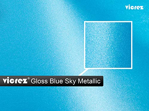 Vicrez Vinyl Car Wrap Film Vzv10147 Satin Metallic Medium Blue | 5Ft. X 3 Ft. #TOP1