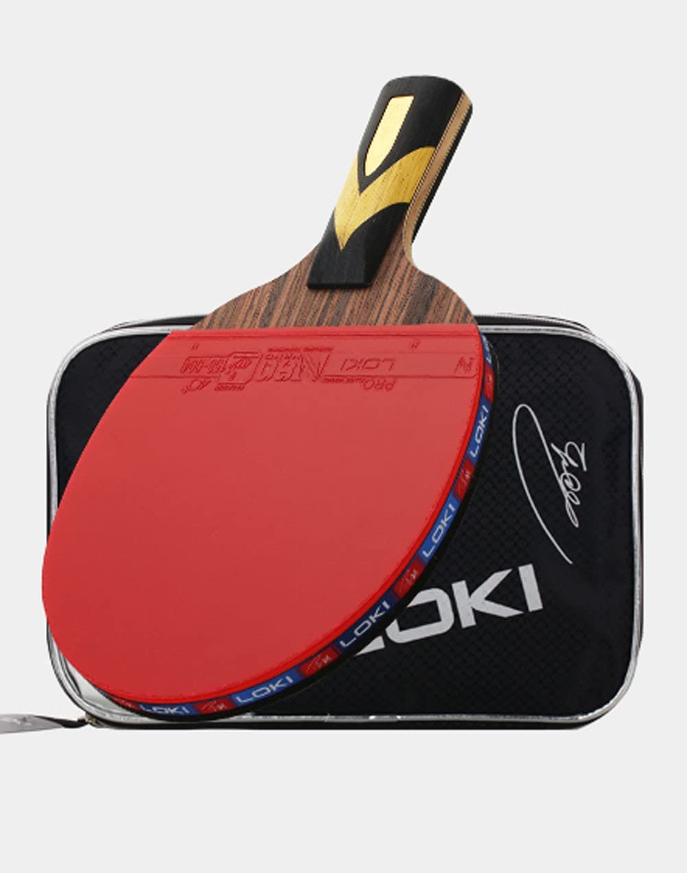 ping Pong Paddles Table Tennis Paddles Table Tennis Racket Professional Ping Pong Racket with 2 Bats and 12 Balls in Carry Bag, Table Tennis Bats and Balls with Case Ideal for 2 Player Set(Color:B)