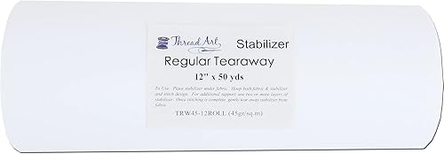 Miniatura 10 de Estabilizador de bordado separador de peso regular Threadart, corta, separa, lava, disponible en rollos y hojas precortadas