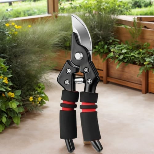 Miniatura 4 de Tijeras de podar de jardín de acero inoxidable, tijeras de podar para jardinería, tijeras de mano resistentes para cortar flores, recortar plantas,