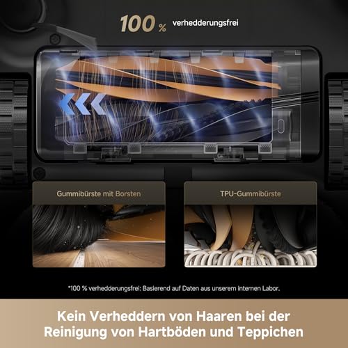 dreame Aqua10 Ultra Track Complete Saugroboter mit Wischfunktion,25.000Pa Saugkraft, 45 °C Wischen, 6cm Hindernisfreiheit, autom. Leer, selbstrein.Mopp, 100% verhedderungsfrei, dir. Sprachst