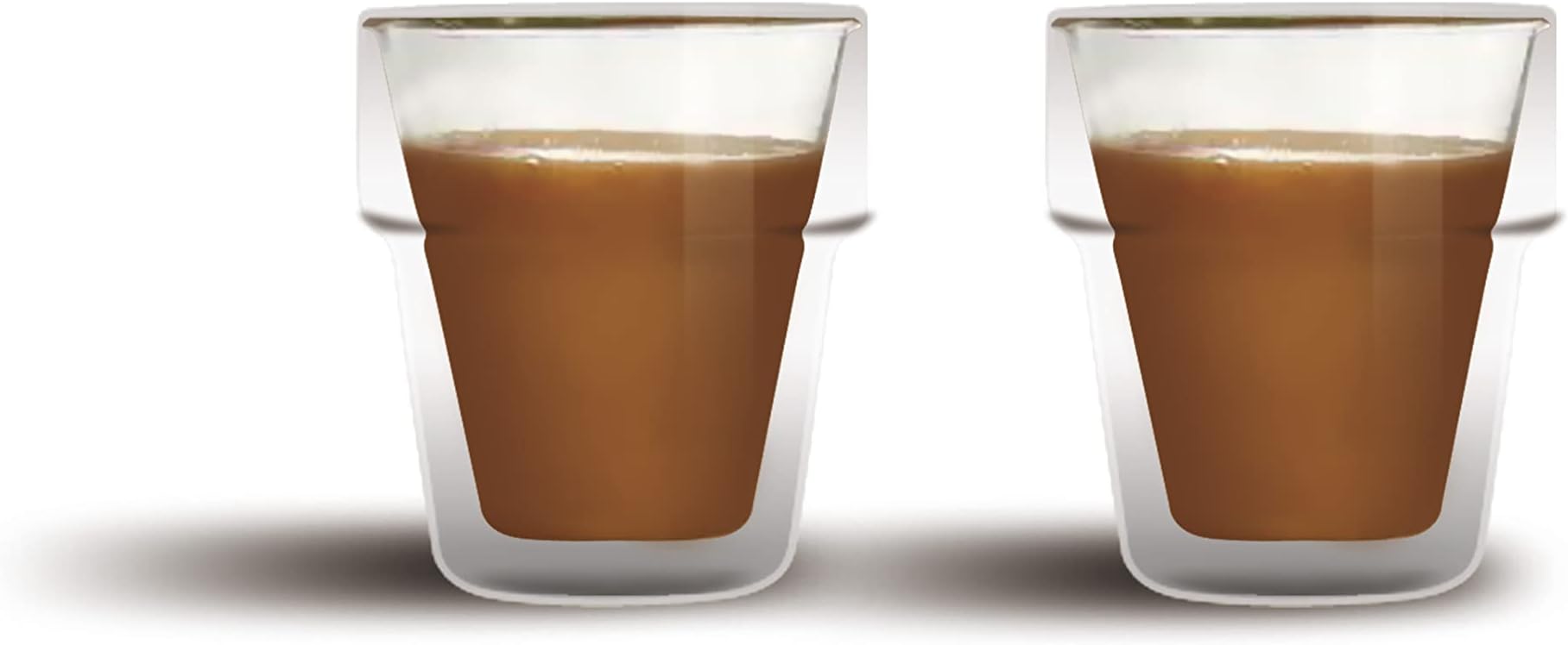 Clear Expresso Coffee Cups, Insulated Coffee Mug, Heat-Resistant Double Wall Glass Cups, Tea Whiskey Mugs, Coffee Mug, 180ml - 2Pcs Set