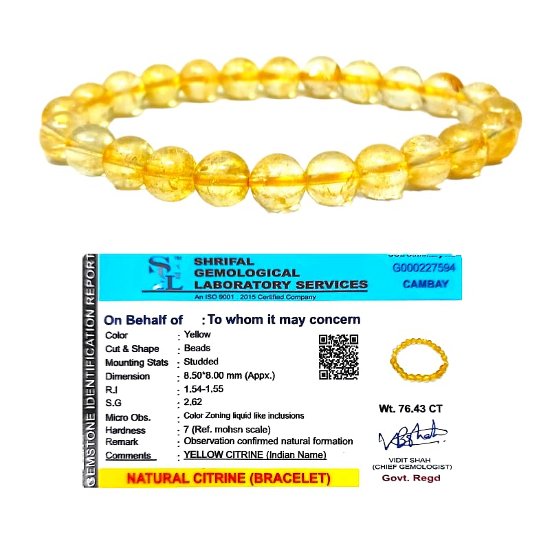 Real Crystal Natural Citrine Gemstone Bracelet For Reiki Healing Money Wealth Attraction Abundance Prosperity Original Certified For Men Women Gifts (B0CLTZZK2B) Amazon Price History, Amazon Price Tracker
