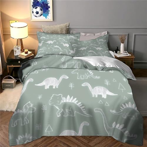 Housse de couette dinosaure 260x220 cm en microfibre douce - 6