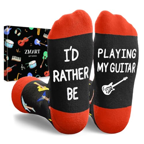 Zmart Guitar Gifts for Guitarists - Guitar Socks for Men Women, Heavy Metal Gifts for...