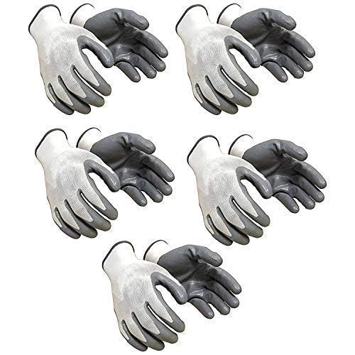 Heavy Duty Reusable Industrial Safety Nylon Anti Cut Resistant Hand Gloves, Grey, 5 Pair for Garden, Industrial, Farming Work (B0D72NC55V) Amazon Price History, Amazon Price Tracker