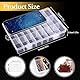 Taiyyi 24 Sortierboxen für Kleinteile 2er-Set Kleinteile Organizer Einstellbar Plastik Sortierbox Transparente Sortierboxen für Kleinteile Schmuck Schrauben Bügelperlen Ohrringe Perlen Nähgarn