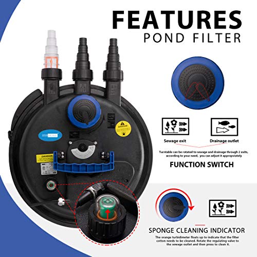 Vivohome Bio Pressure Pond Filter, Up To 2600 Gallons #TOP2
