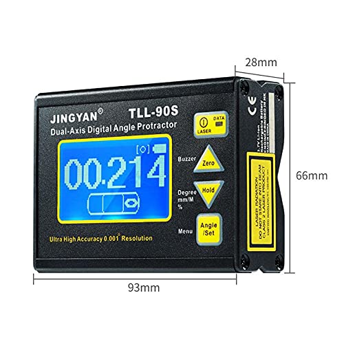 Inclinometro Alupre, misuratore display LCD