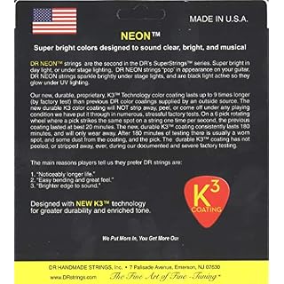 DR Strings NEON 45-105 Jeu de Cordes pour Guitare Basse Jaune - Les Beatles, Paul McCartney, John Lennon, RIngo Starr, George Harrison DR Strings NEON 45-105 Jeu de Cordes pour Guitare Basse Jaune – Image 2